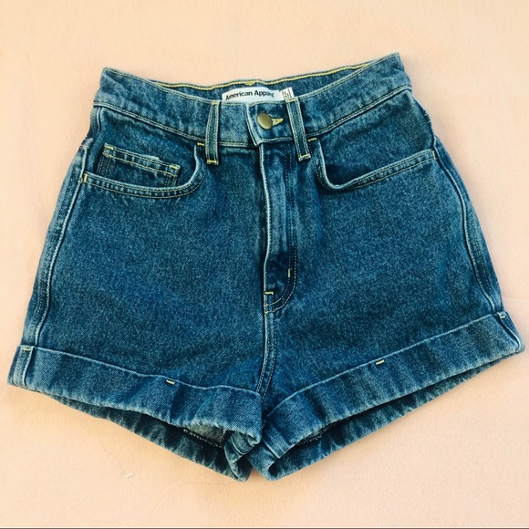 American Apparel Pants - American Apparel High Waisted Jean Shorts